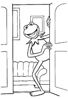 A coloring page of the muppets